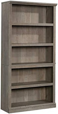 Sauder 5 Tier Book Shelf Wooden Bookcase Multipurpose Bookshelf for Home Office, Living Room, in Mystic Oak