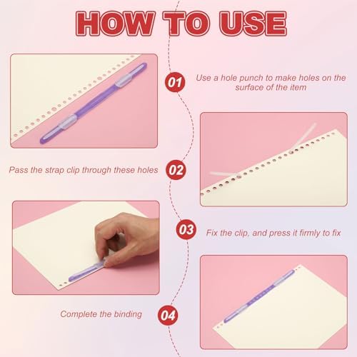 PATIKIL 20 Pcs Loose-Leaf Paper Binding Clamps, Transparent White Plastic Paper Organizers Notebook Fasteners Reusable Prong Binder Clip for Home Office File Report Chart Documents