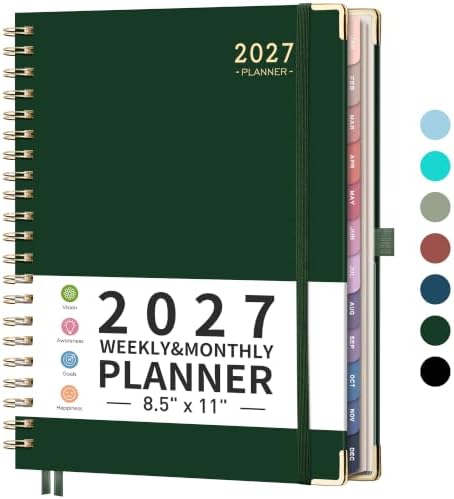 RETTACY 2027 Planner, Weekly and Monthly, Large Size (8.5" x 11")