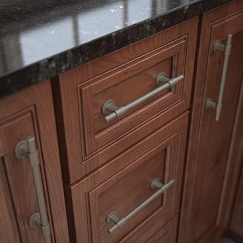 Franklin Brass 5 Pack Matte Brushed Nickel Cabinet Handles Adjustable Drawer Pulls for Kitchen Cabinet Knobs Dressers and Cupboards Fits 1-3/8 to 6-5/16 inch (35–160mm) Hole Center | Adjusta-Pull™