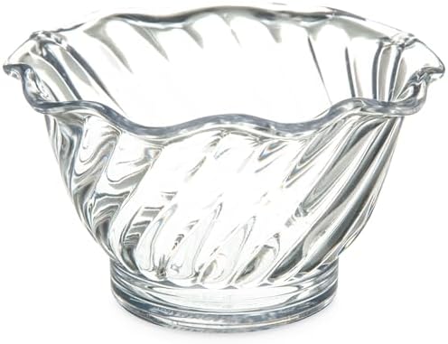 Carlisle FoodService Products Plastic Dessert Dish, 5 Ounces, Clear (Pack of 24)