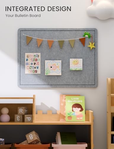 Fluxynara 23.6" x 17.1" Bulletin Board, Blue Gray