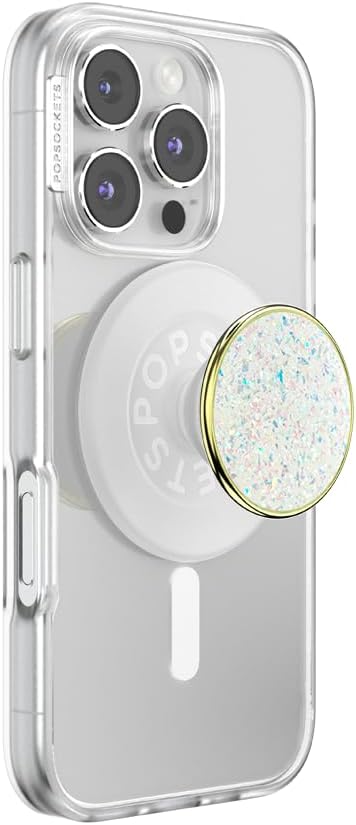 PopSockets Phone Grip for MagSafe, Magnetic Holder- Opal | Removable, For Kindle / Android / iPhone, With Magnet, Enamel, Designs, Pearl, Pretty, Bling, Crystal