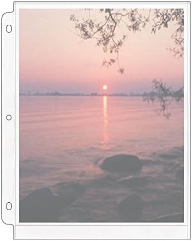 StoreSMART® - Photo Page for 3-Ring Binders - Archival-Safe Plastic - One 8" x 10" pocket - Holds two photos - 10 Pack - CF38B-10