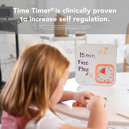 TIME TIMER MOD with Dry Erase Board — 60-Minute Visual Countdown Timer with Magnetic Whiteboard — for Notes, Chores, Classroom and Office Reminders, Visual Schedules, for Kids and Adults (Orange)