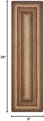 Homespice Gingerbread Jute Braided Stair Treads, Rect 8x28 Set of 13