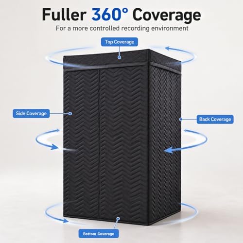 Portable Vocal Booth for Recording, Sound Booth for Home Studio
