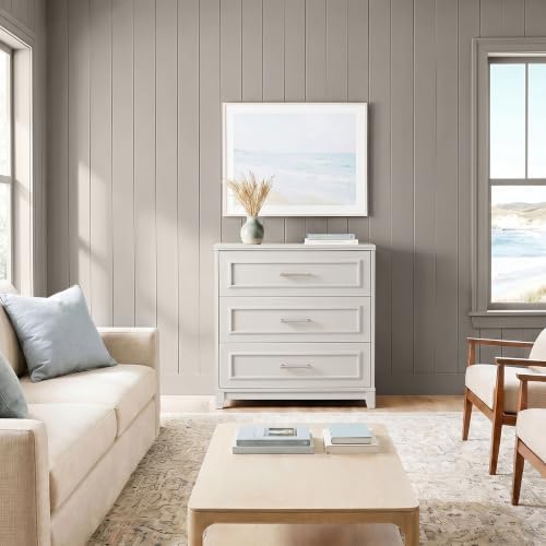 Martha Stewart Lily Pond Modular Storage Cabinet with Drawers, Sharkey Gray