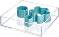 iDesign Clarity Kitchen Drawer Organizer, 8" x 8" x 2", Clear