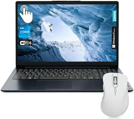 Lenovo IdeaPad 1 Touchscreen Laptop, 15.6" FHD(1920 * 1080), Intel Core i5-1335U, 24GB RAM, 1TB SSD, HDMI, SD Card Reader, Webcam, Wi-Fi 6, Win 11 Home, Abyss Blue, Bundle with ML101 Wireless Mouse