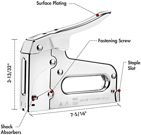 Arrow T50 Heavy-Duty Staple Gun, Manual Stapler