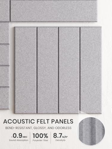 Bumusty 48" x 36" Large Cork Board Alternative, Soft Gray