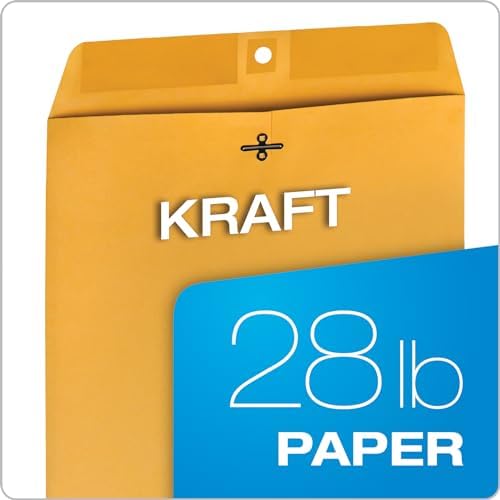 Quality Park Clasp Envelopes, Brown Kraft, Box of 100 (37898), 10 x 15 Inches (Pack of 5)
