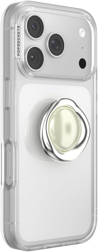 PopSockets Adhesive Phone Grip, Holder- Eye Silver | Secure Comfortable Hold, Anti-Drop, Kickstand, Pearl, Pretty, Bling, Crystal, Enamel, Designs