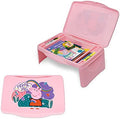 Peppa Pig Kids Lap Desk with Storage - Folding Lid and Collapsible Design - Portable for Travel or use in Bed at Home - Great for Writing, Reading or Other School Activities