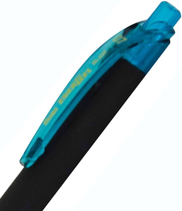 Pentel EnerGel Kuro Liquid Gel Pen, (0.7mm) Medium line, Turquoise Ink, 12 Pack (BL437R1-S3)