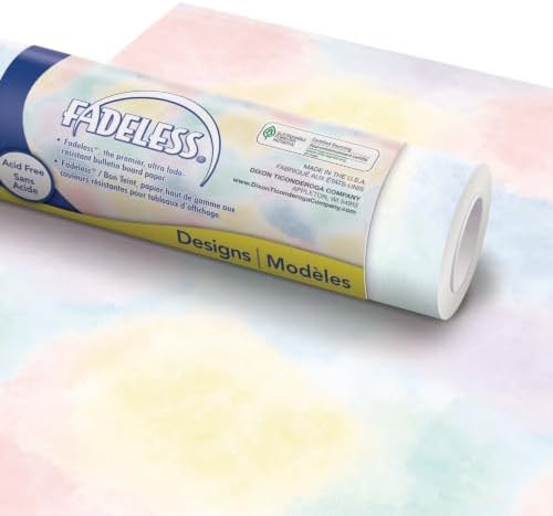 Fadeless Bulletin Board Paper, Fade-Resistant Paper for Classroom Décor | Watercolor, 47.25" x 50', 1 Roll