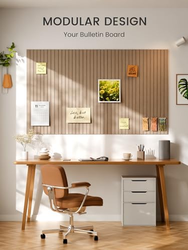 Bumusty 36"x 24" Large Felt Bulletin Board Tiles,Taupe
