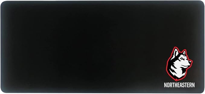 Northeastern University Classic Cloth Desk Mat, Durable Office Supplies, Non-Slip Base, Responsive Desk Pad with Smooth Cloth Surface, Black