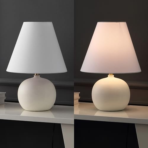 JONATHAN Y Asher 18.25" Gourd LED Table Lamp, Matte Cream, Set of 2