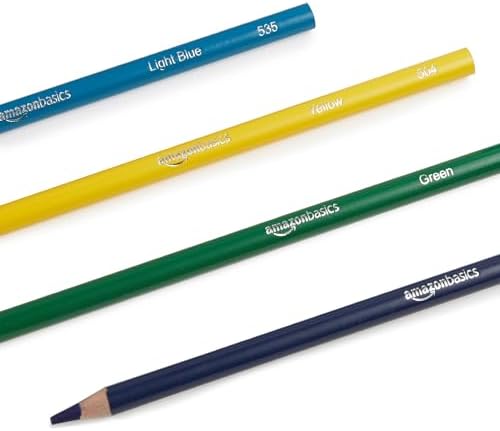 Amazon Basics Colored Pencils for Coloring and Drawing, Premium, Soft Core, Back to School Supplies, 72 Count (Pack of 1), Multicolor