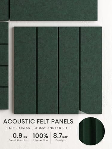Bumusty 36" x 24" Large Cork Board Alternative, Pine Green