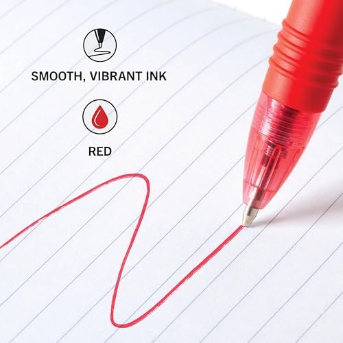 Zebra Pen Z-Grip Retractable Ballpoint Pen, Red Ink, 1.0mm, 18-Pack