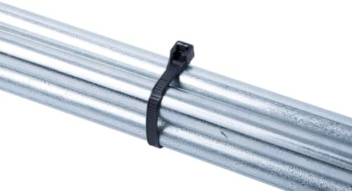 Gardner Bender 46-412UVB Heavy-Duty, DoubleLock, Cable Tie, 12 Inch., Tensile Strength, Wire / Cord Management Industrial and Household Use, Nylon Zip Tie, 100 Pk., UV Resistant Black