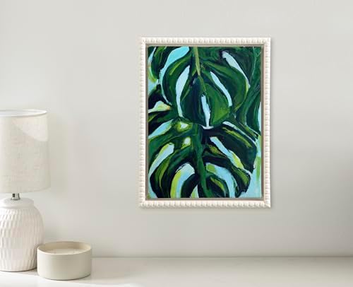 Kate and Laurel Sylvie Blank Framed Canvas Wall Art; 10x13 White Beaded; Vintage Modern Empty Canvas for Paint-Your-Own Art; Ready to Paint Premium Canvas Already Framed