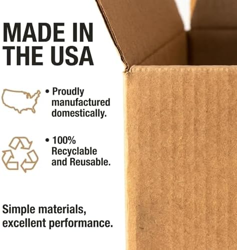 BOX USA Medium Moving Boxes 18L x 14W x 12H 20-Pack - Corrugated Cardboard Box for Shipping, Mailing, Packing, Packaging and Storage