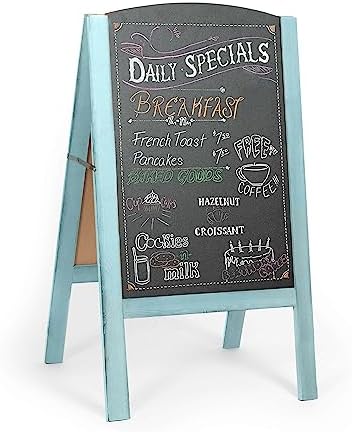 Ilyapa A Frame Chalk Board Easel Sign 18x31.5 in - Sandwich Signs Outdoor