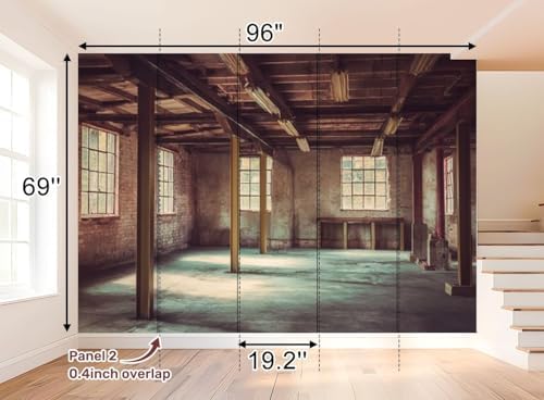 Wall Mural Peel and Stick Empty Office Area Large Wallpaper Self Adhesive Contact Paper Removable 3D Wall Sticker for Living Room Bedroom 69"x96"
