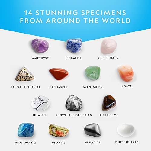 National Geographic Polished Stones and Crystals 15 Lb. Bulk Collection | 15 Lbs. of 3/4-Inch Tumbled Stones, Real Rocks and Crystals, Bulk Craft Supplies, Rock Collection, Geology Activity