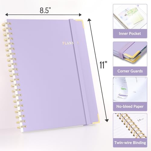 Forvencer Academic Planner 2026-2027, Weekly & Monthly Hardcover Planner A4