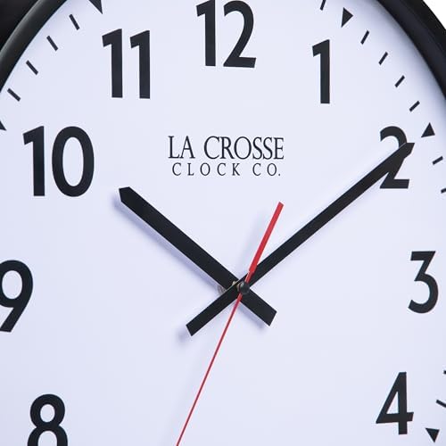La Crose Clock 404-3841-INT 16-Inch Commercial Silent Sweep Analog Quartz Clock