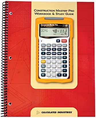 Calculated Industries 4065 Construction Master ProCalculator & 2140 Construction Master Pro Workbook and Study Guide | 4 Comprehensive Sections | Site Development | Footings, Slabs, Walls