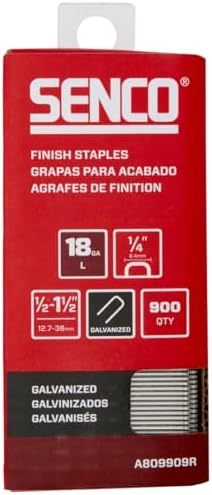 SENCO Galvanized 1/4" Crown Finish Staples, 1/2"-1 1/2" (A809909R) 1000/box