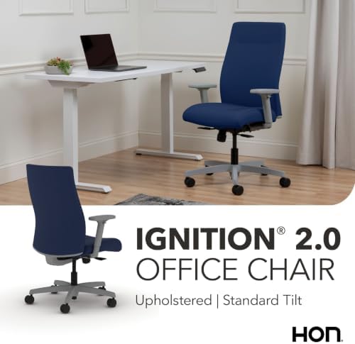 HON Ignition 2.0 Ergonomic Office Chair, Lumbar Support, Desk Chair, Indigo