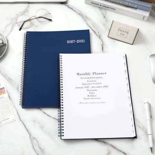 2027-2031 Monthly Planner/Monthly Calendar - 5 Year Monthly Planner