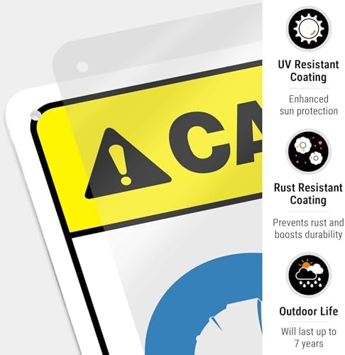 Hard-Hat and Safety Vest Required Sign, ANSI Caution Sign,