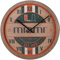 FOCO NCAA Wooden Barrel Wall Clock