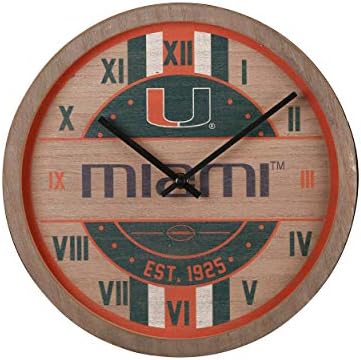 FOCO NCAA Wooden Barrel Wall Clock