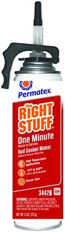Permatex 34426 Right Stuff 1 Minute Red High Temperature Gasket Maker, 7.5 oz