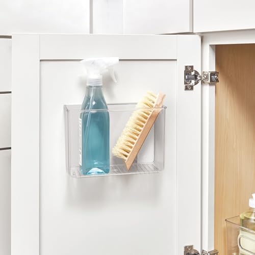 iDesign Adhesive Organizer Bin, Set of 4, Clear