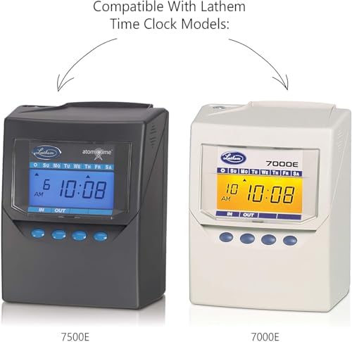 Compumatic E7 Time Cards for Lathem 7000E & 7500E Calculating Clocks 400ct