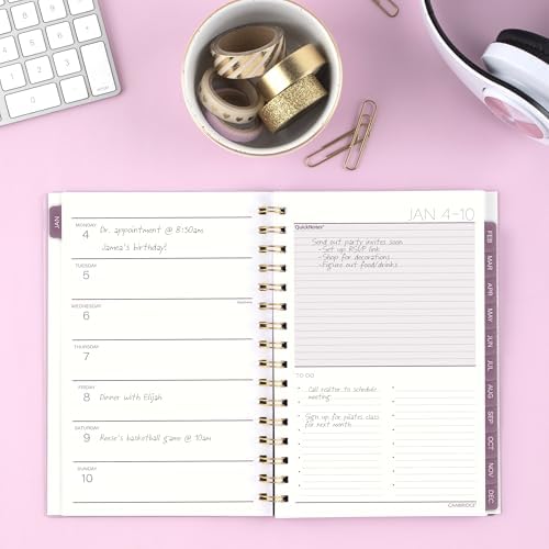 Mead Cambridge 2027 Planner, Weekly & Monthly, 5.5" x 8.5", Blush Blossom (1855-200-27)