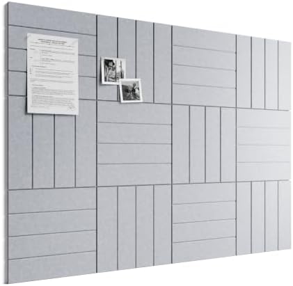 Bumusty 48" x 36" Large Cork Board Alternative, Soft Gray