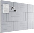 Bumusty 48" x 36" Large Cork Board Alternative, Soft Gray