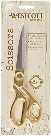 Westcott 17196 8-Inch Stainless Steel Gold Scissors For Office and Home