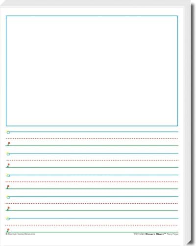 Teacher Created Resources 76543 Smart Start 42737 Story Paper: 360 sheets, White (Pack of 6)